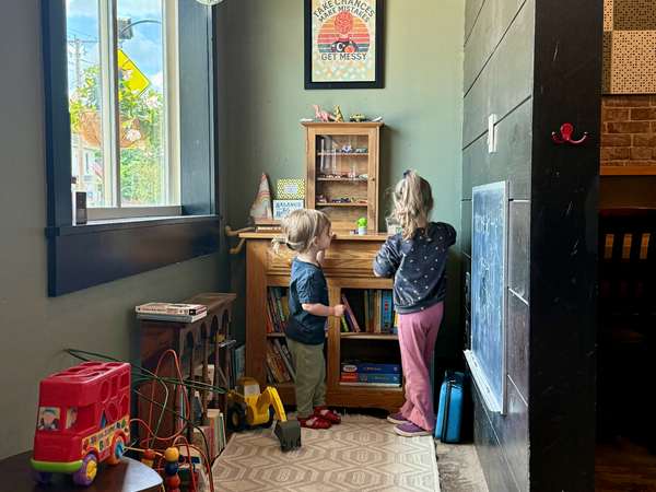 Kid's play area at Schaefer's restaurant. 