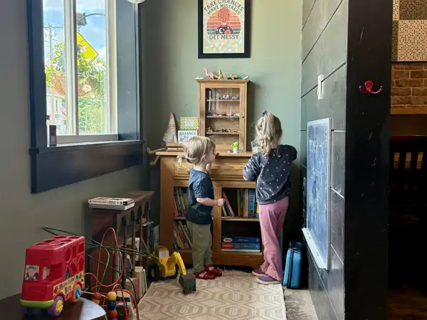 Kid's play area at Schaefer's restaurant. 