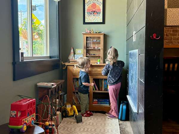 Kid's play area at Schaefer's restaurant. 